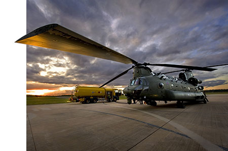 Photo of a CH-47 Chinook helicopter